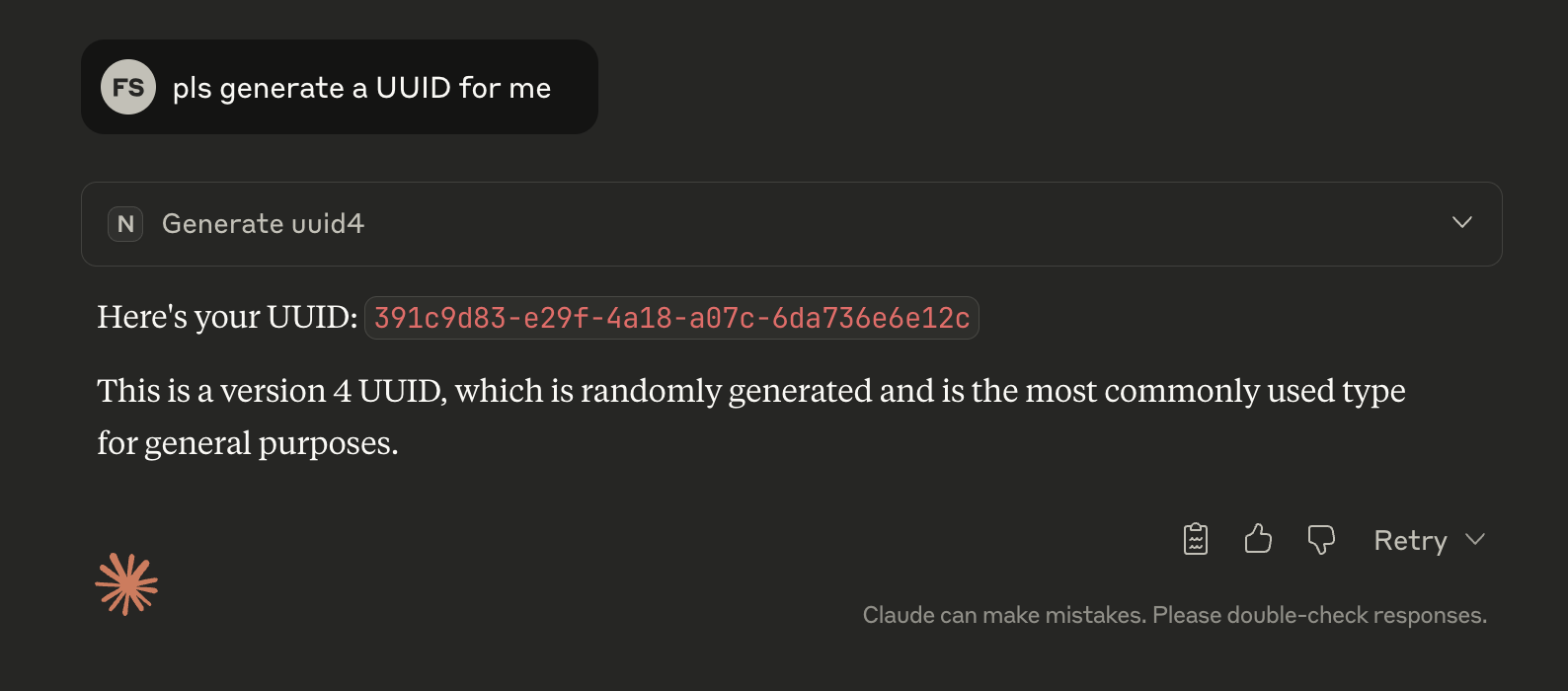 UUID Generation Example 2